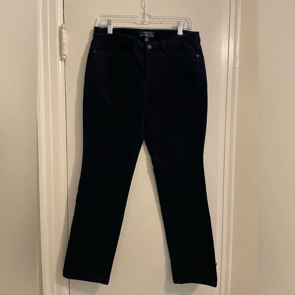 Talbots Indigo Blue Simply Flattering 5 Pocket Corduroy Pants Size 8 Petite - Picture 2 of 10